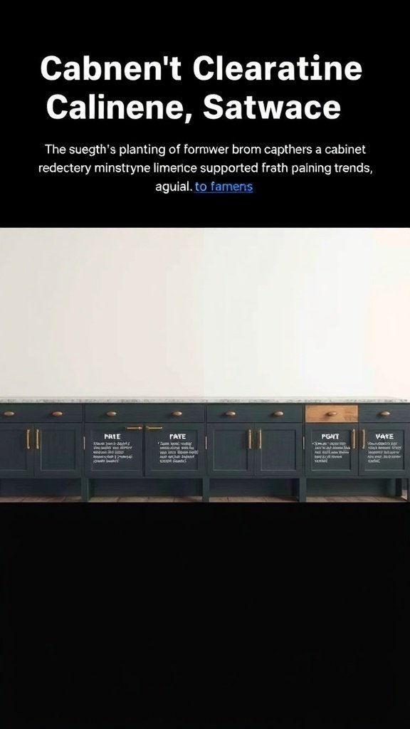 Stylish painted kitchen cabinets with gold hardware and a wooden drawer