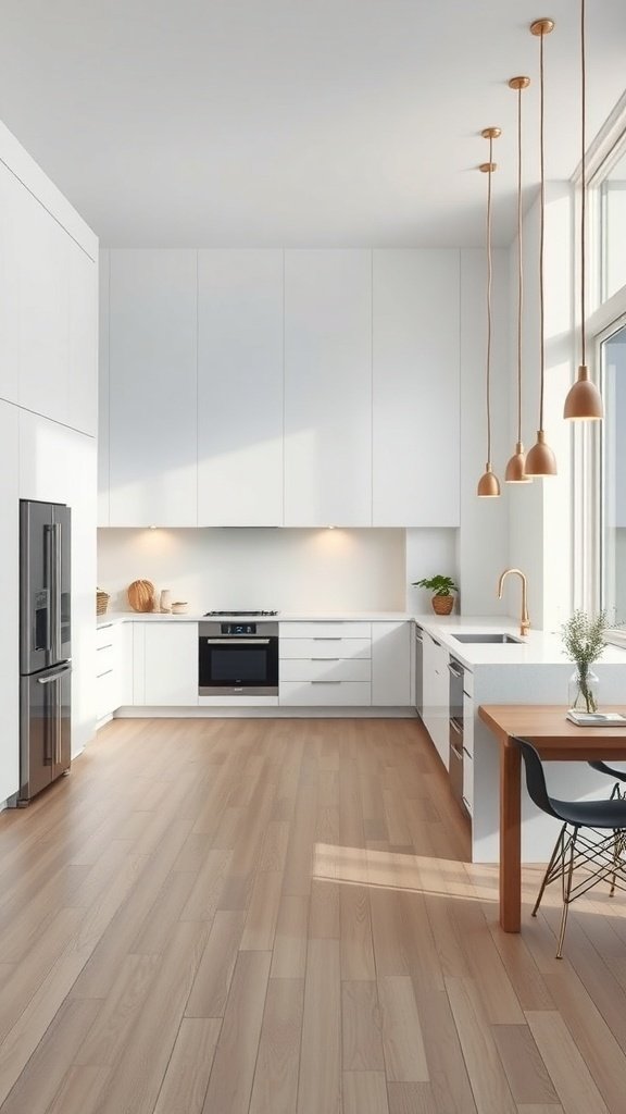 Modern open kitchen with clean lines and minimalist design