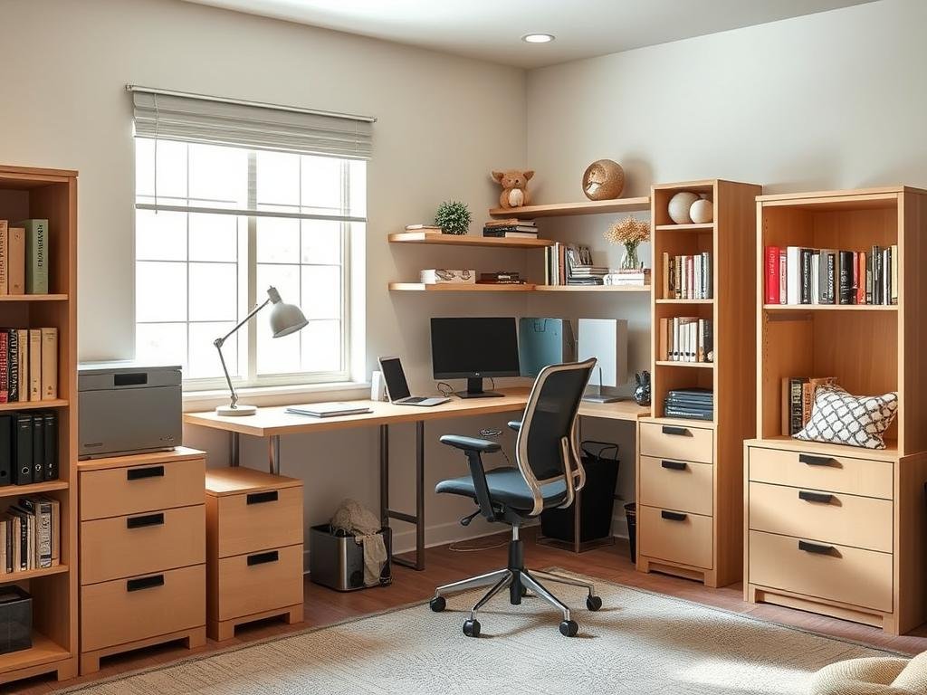 A well-designed study room with ergonomic chair, adjustable desk, and smart storage solutions highlighting essential study room decor elements