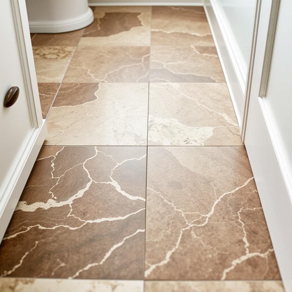Bathroom remodel with natural stone tile flooring Bathroom remodel with natural stone tile flooring