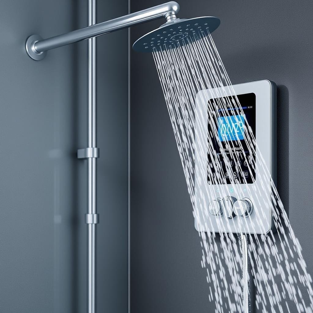 Bathroom remodel with smart features including digital shower controls Bathroom remodel with smart features including digital shower controls