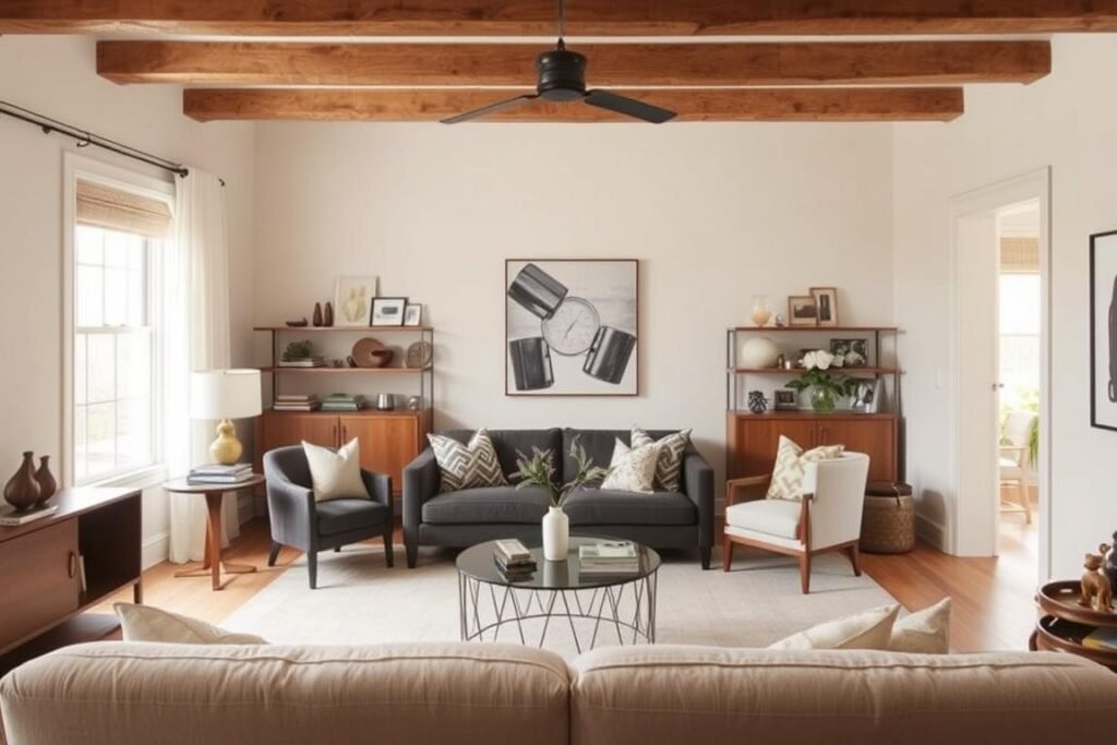 Beautifully edited room with thoughtful negative space