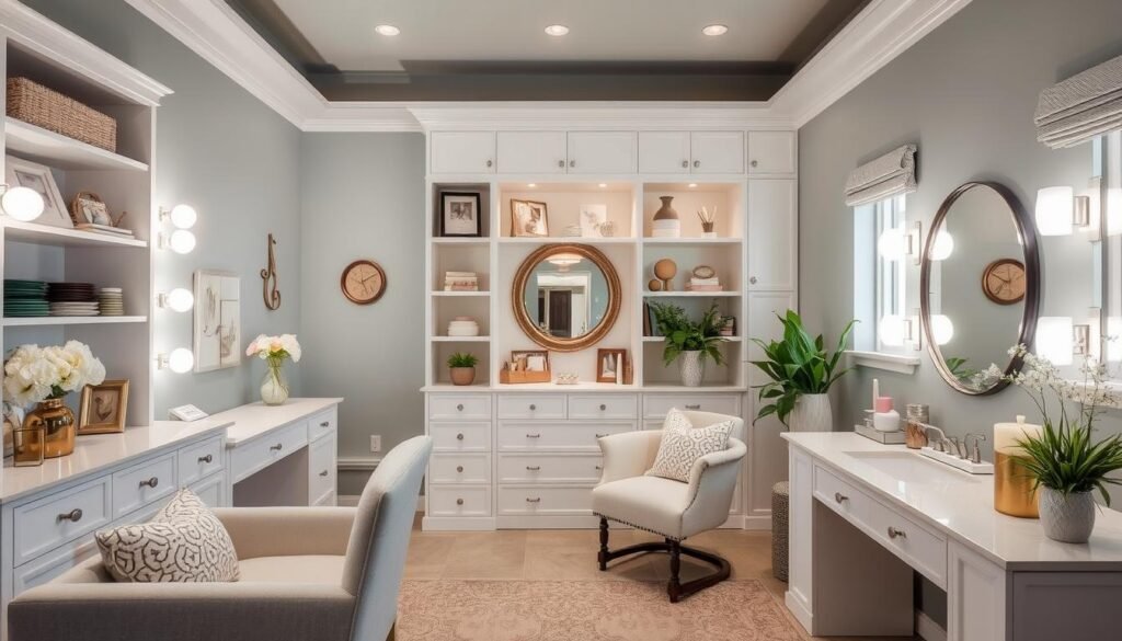 Beautifully styled complete beauty room with all elements working harmoniously