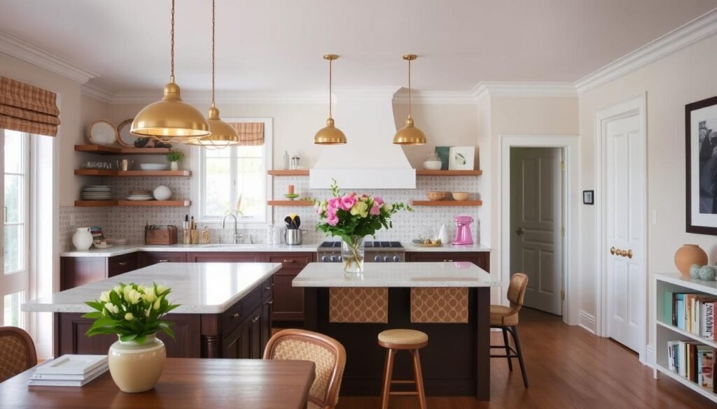 Beautifully styled open kitchen with decorative elements Beautifully styled open kitchen with decorative elements