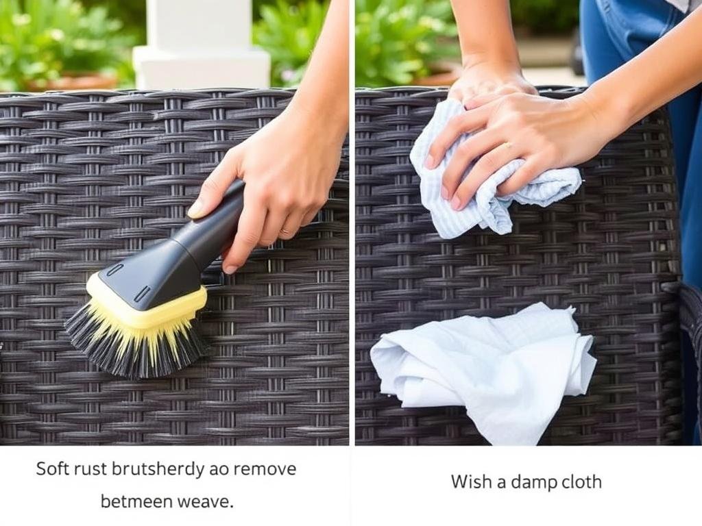 Cleaning synthetic wicker outdoor furniture
