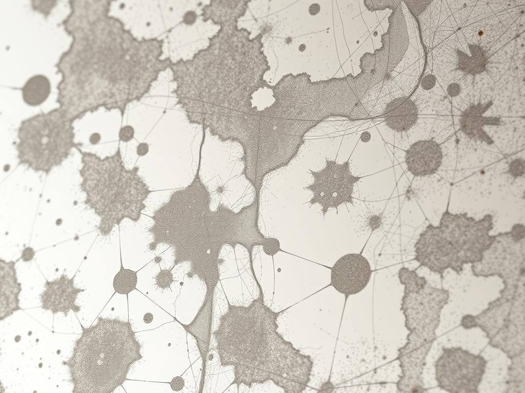 Close-up of antique mirror glass showing authentic foxing patterns and age-related spotting Close-up of antique mirror glass showing authentic foxing patterns and age-related spotting