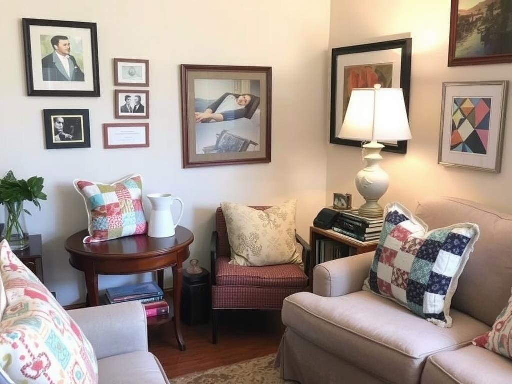 Cozy room created with repurposed items from around the home Cozy room created with repurposed items from around the home