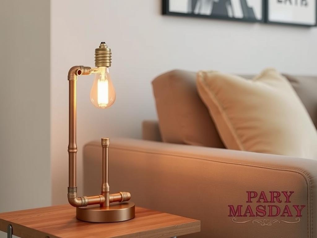 DIY copper pipe lamp with industrial modern design DIY copper pipe lamp with industrial modern design