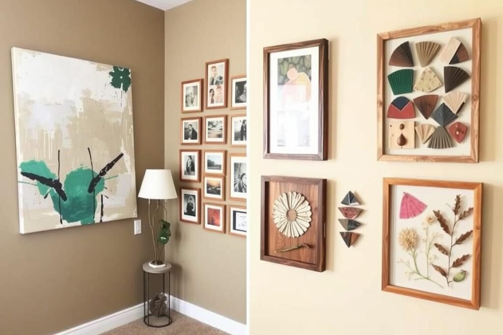 DIY wall art projects adding personality to a room