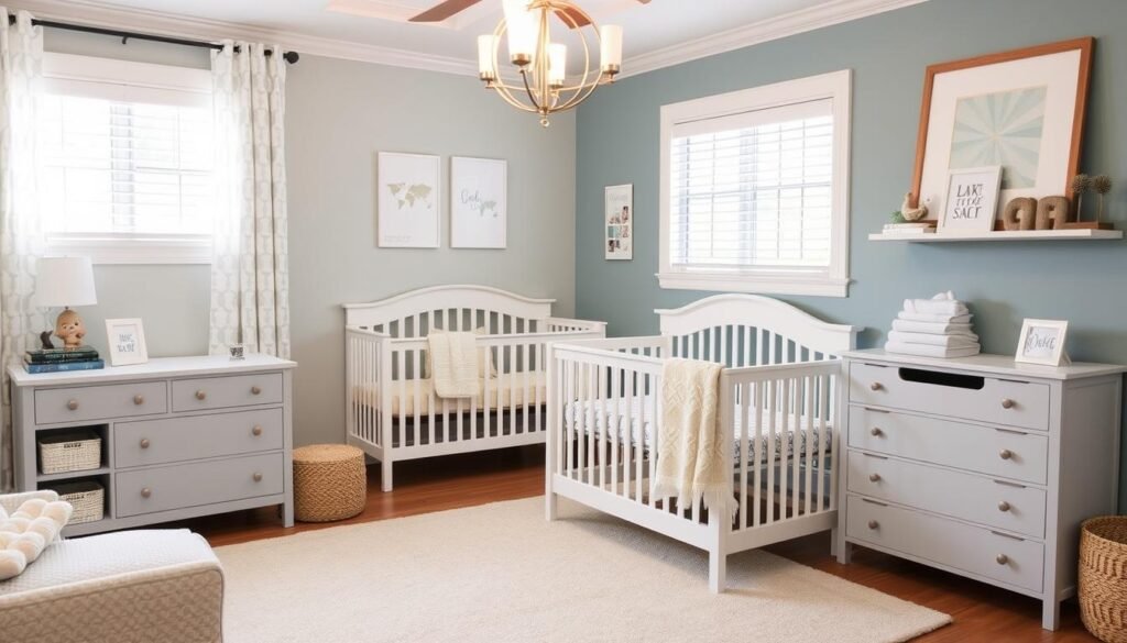 Finished baby room with all elements coming together in a cohesive, beautiful design