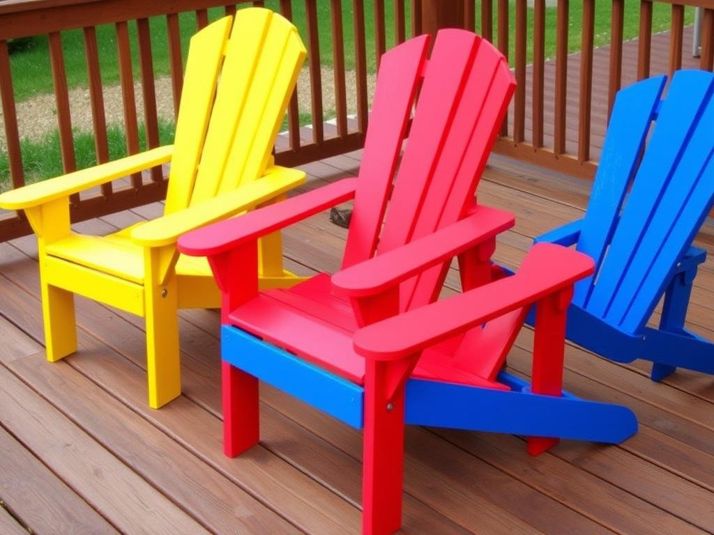 HDPE recycled plastic furniture in vibrant colors