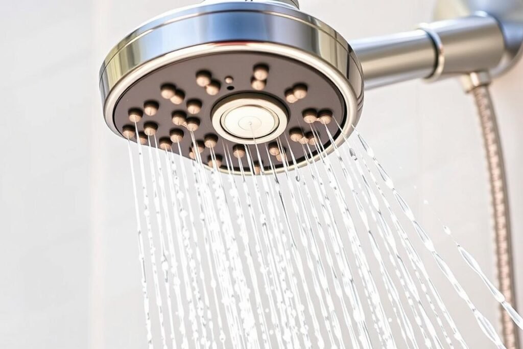 Handheld outdoor shower sprayer with multiple spray patterns