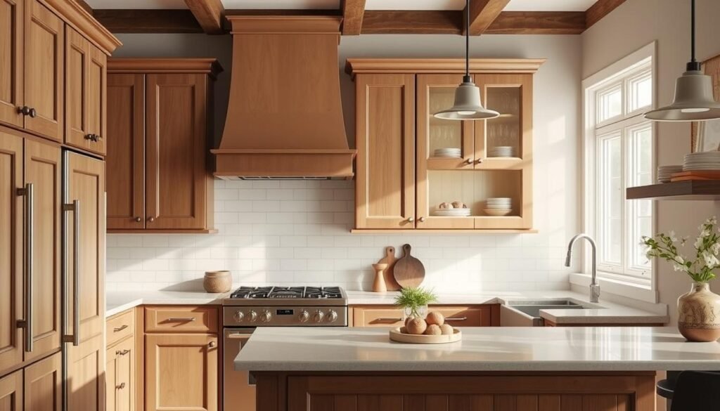 Kitchen with warm neutral color palette showcasing 2026 kitchen trends in paint colors Kitchen with warm neutral color palette showcasing 2026 kitchen trends in paint colors