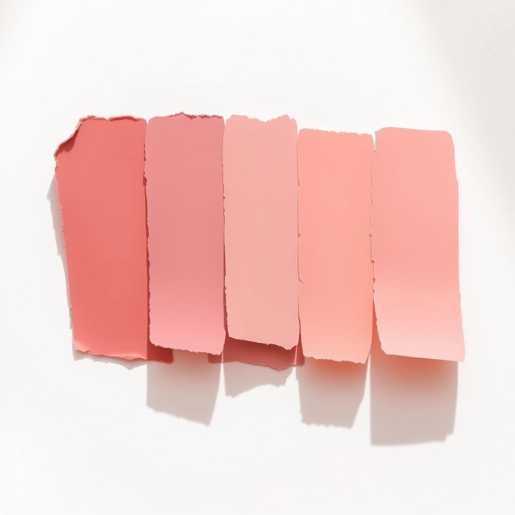 Medium pink paint swatches showing dusty rose and mauve tones