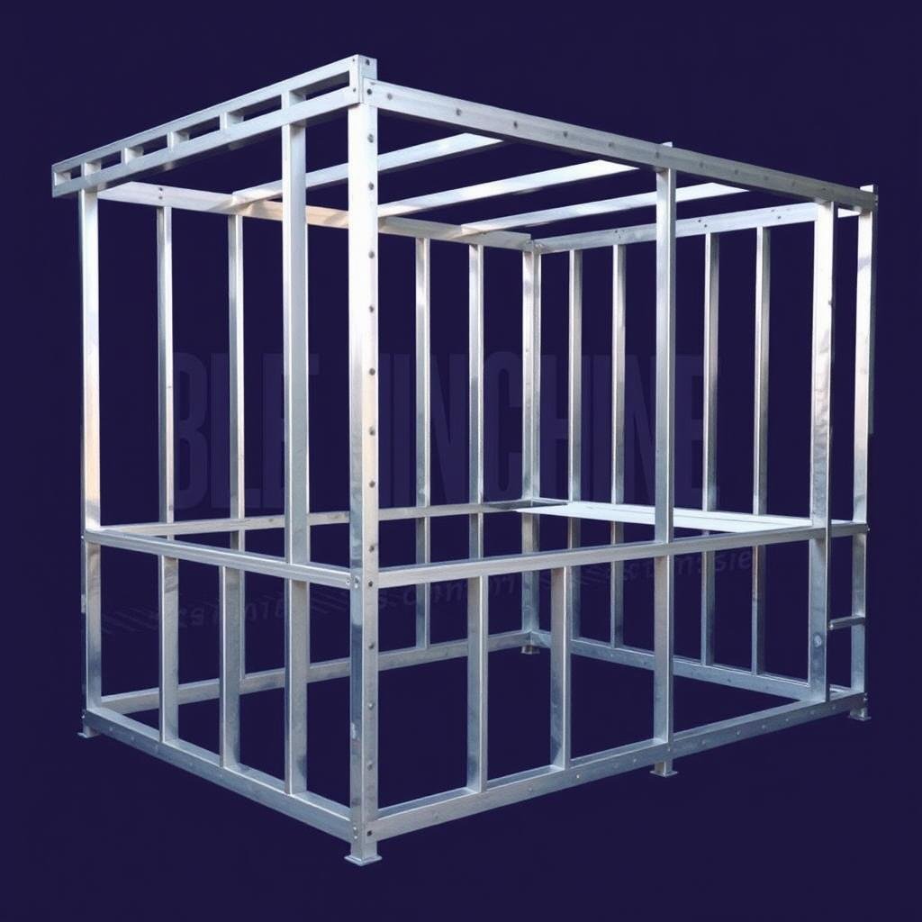 Metal frame for outdoor kitchen