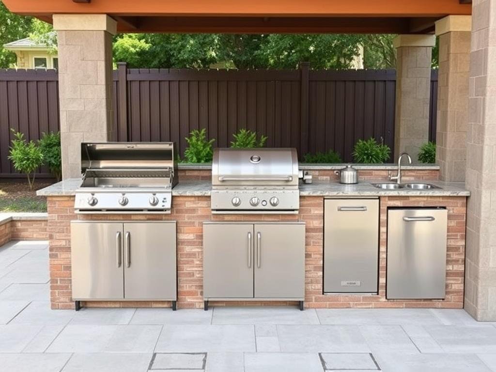 Modular outdoor kitchen components that can be purchased individually over time Modular outdoor kitchen components that can be purchased individually over time