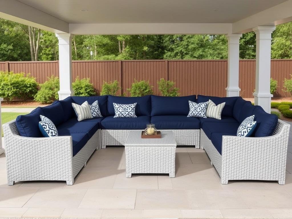 Outdoor sectional sofa with modular design for flexible seating
