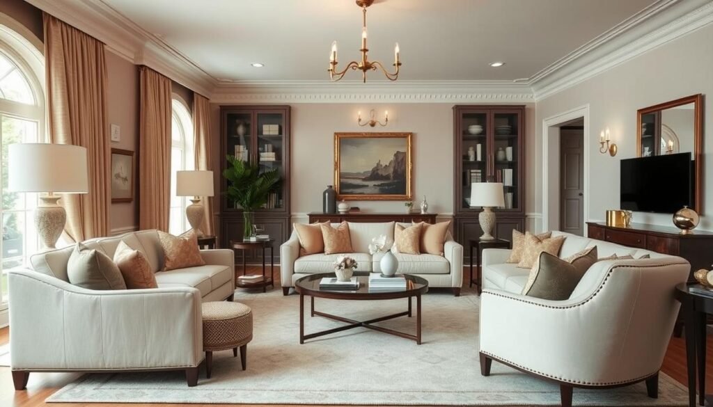Perfectly styled elegant living room with balanced proportions and thoughtful details Perfectly styled elegant living room with balanced proportions and thoughtful details