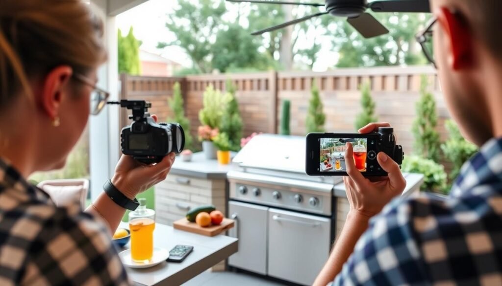 Pinterest-worthy outdoor kitchen photography setup