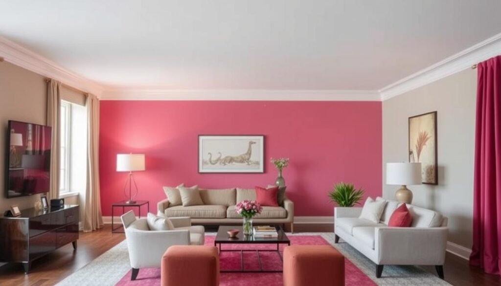 Room showcasing a cohesive color scheme in decoration