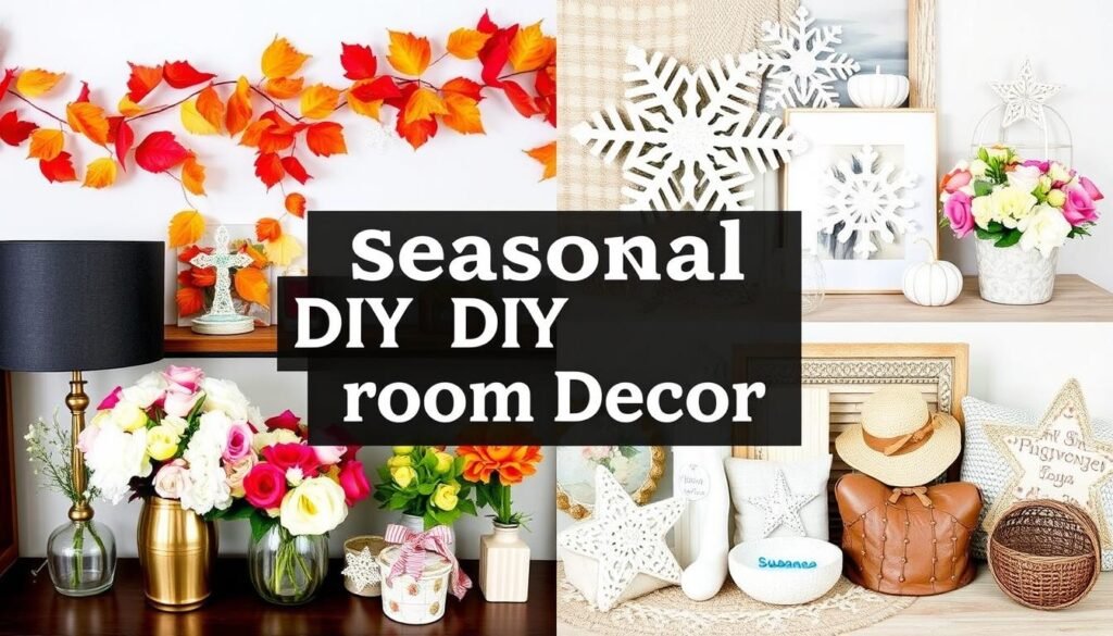 Seasonal DIY room decor items for different times of year