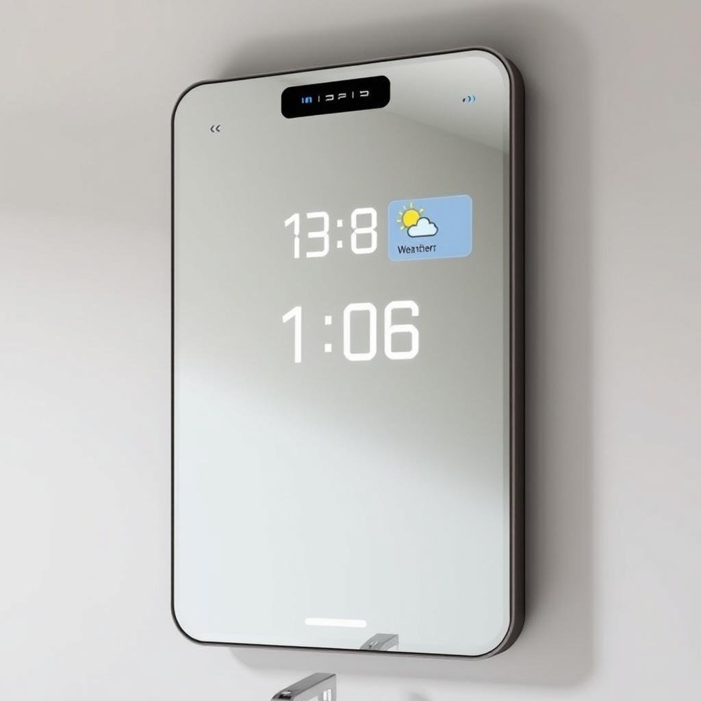 Smart mirror with built-in technology features Smart mirror with built-in technology features