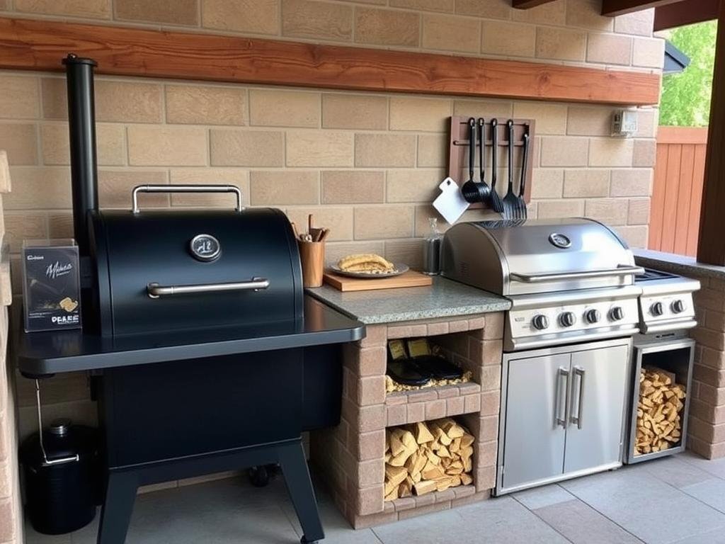 Smoker and BBQ station