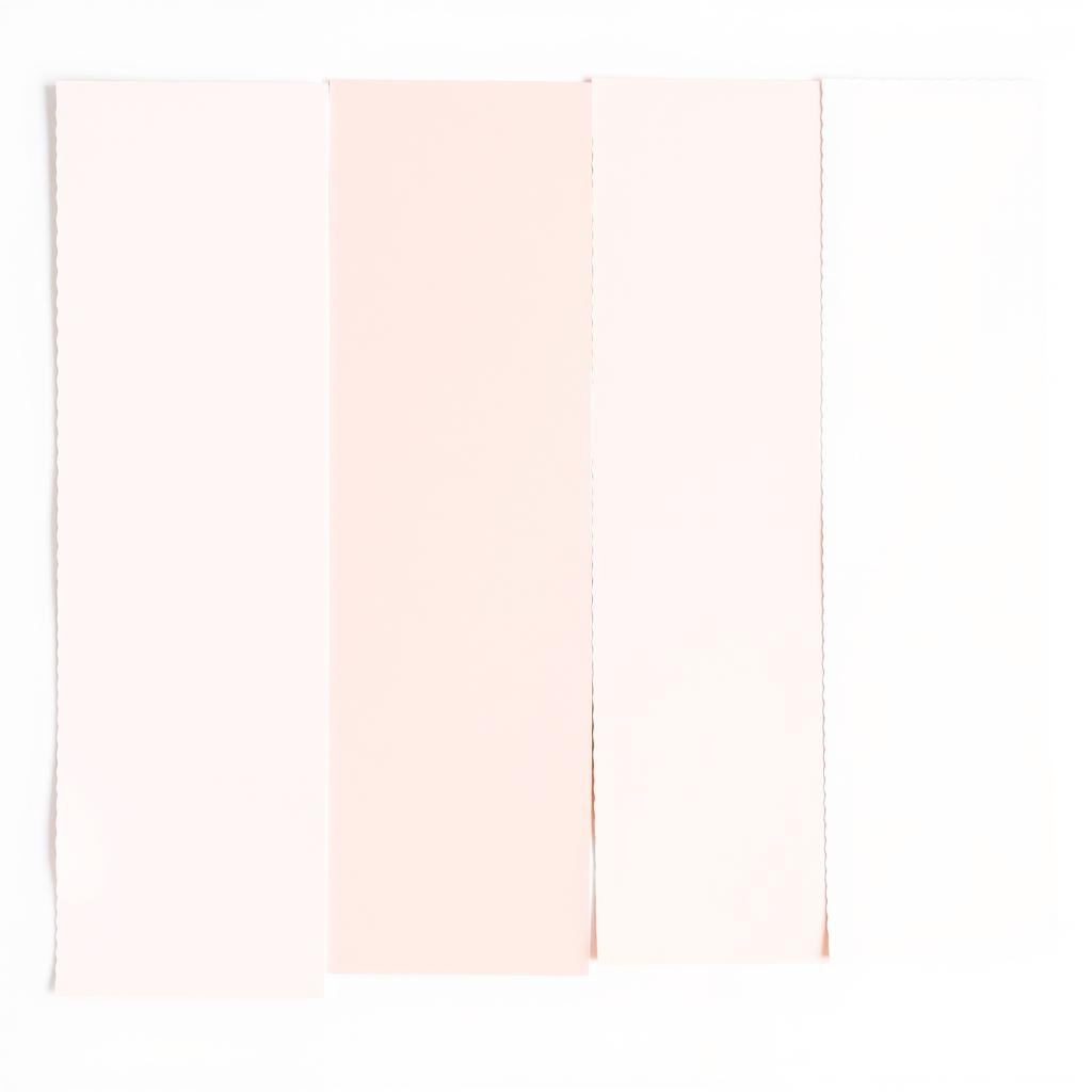 Soft blush pink paint swatch with neutral companions