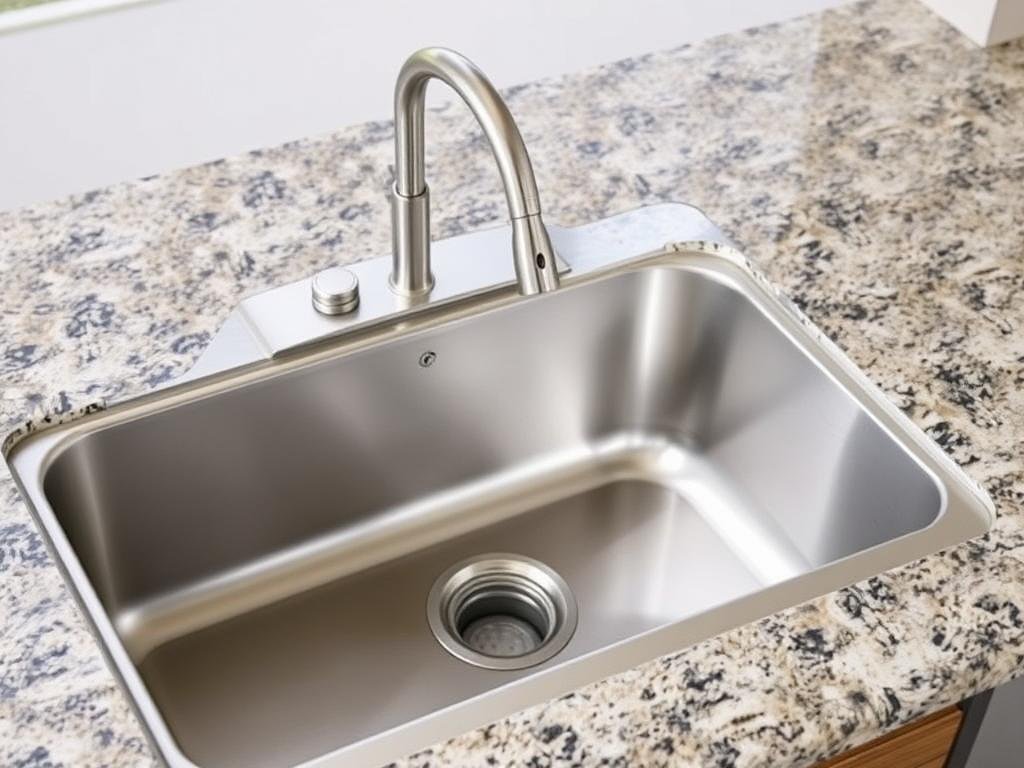 Stainless steel outdoor sink with gooseneck faucet