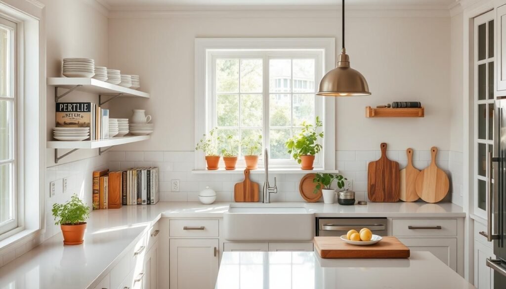 Stylish kitchen with decorative and functional elements