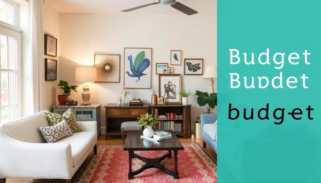 Stylish room with budget-friendly decoration elements