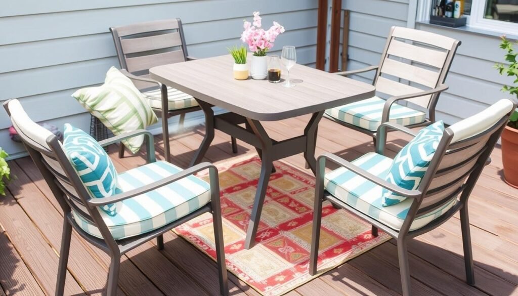 Stylish yet affordable outdoor furniture set with table and chairs