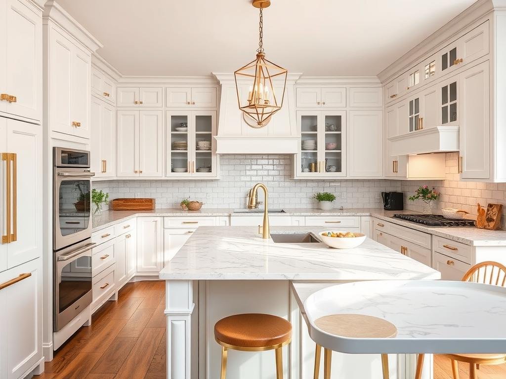 Transitional kitchen blending traditional elements with contemporary features Transitional kitchen blending traditional elements with contemporary features