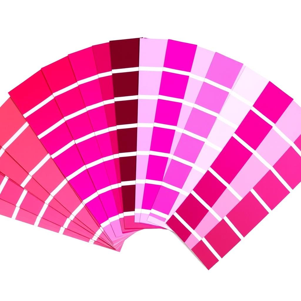 Vibrant hot pink and fuchsia color swatches
