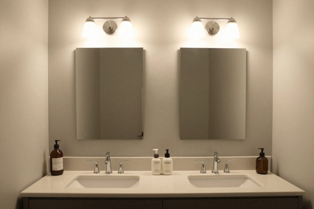 Bathroom with mismatched fixture style