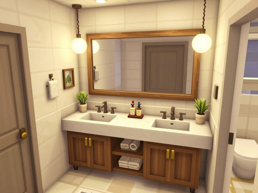 Bloxburg bathroom with integrated vanity area Bloxburg bathroom with integrated vanity area