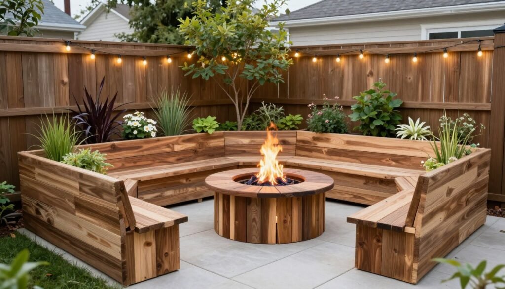 Budget-friendly backyard makeover with DIY elements and repurposed materials