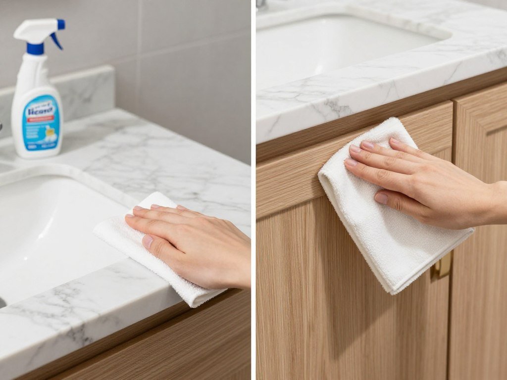 Cleaning and maintaining different master bath vanity materials