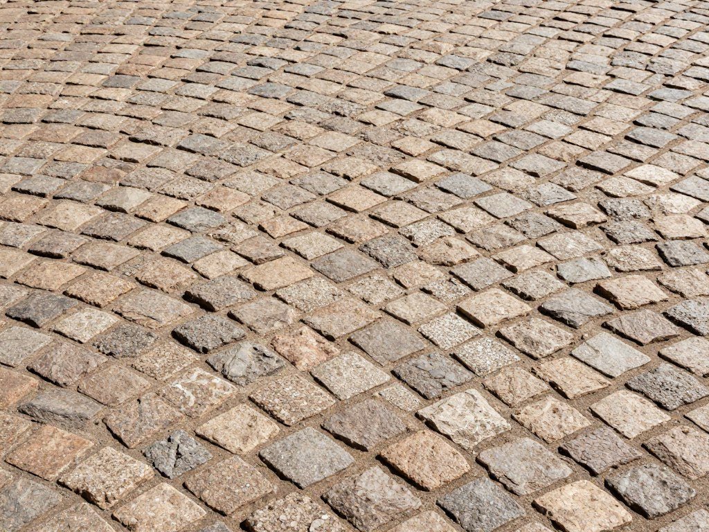 Cobblestone stamped concrete patio showing European-inspired design ideas Cobblestone stamped concrete patio showing European-inspired design ideas