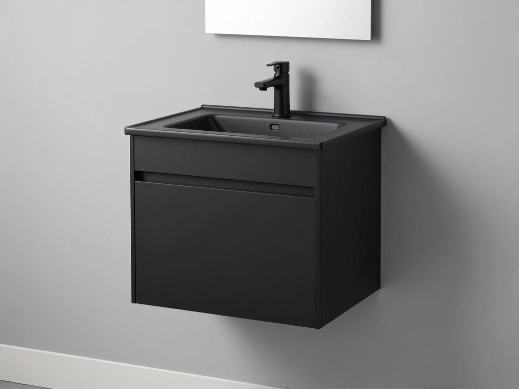 Compact 24-inch black bathroom vanity perfect for small spaces Compact 24-inch black bathroom vanity perfect for small spaces
