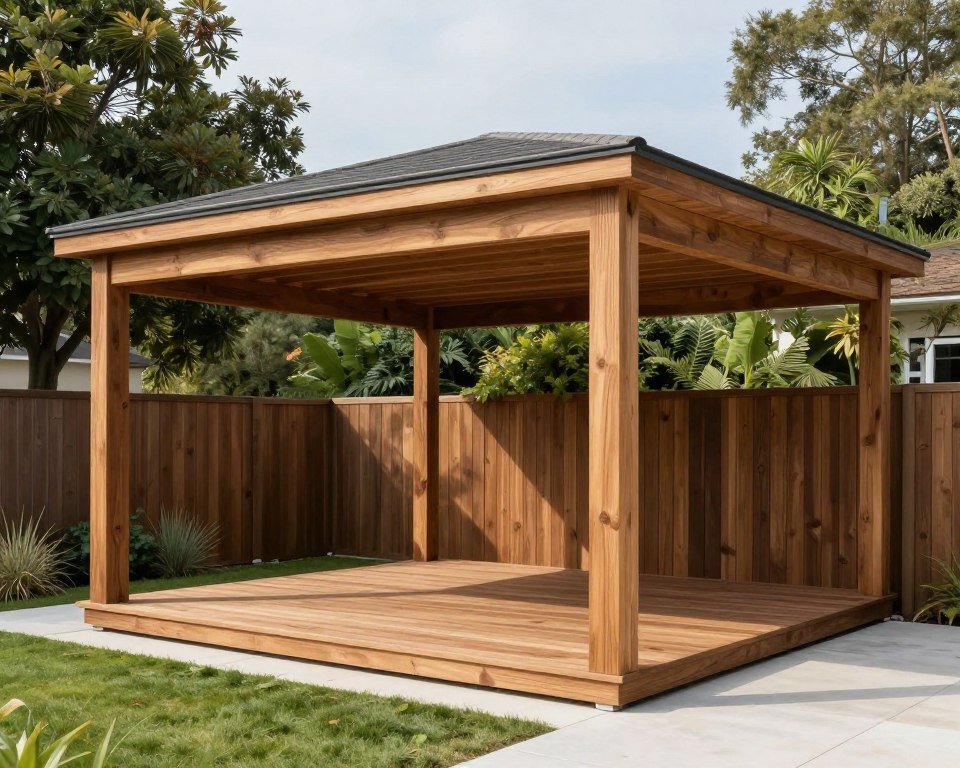 Composite pavilion combining durability with aesthetic appeal