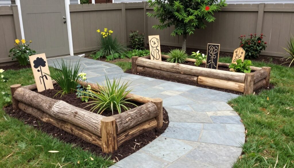 DIY front yard projects including raised beds, stone edging and homemade garden art for front bed landscaping ideas DIY front yard projects including raised beds, stone edging and homemade garden art for front bed landscaping ideas