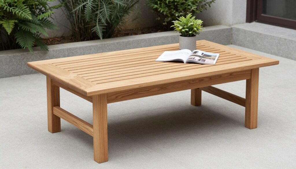 DIY outdoor coffee table made from cedar