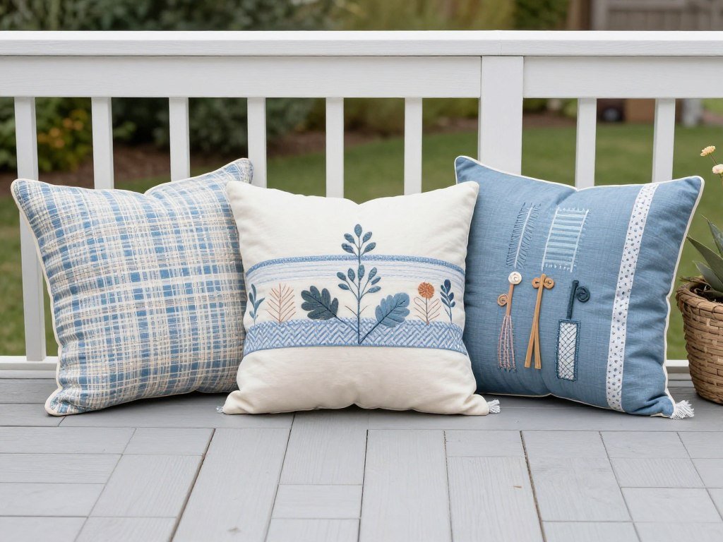 DIY outdoor pillows and handmade decorative elements on a budget patio DIY outdoor pillows and handmade decorative elements on a budget patio