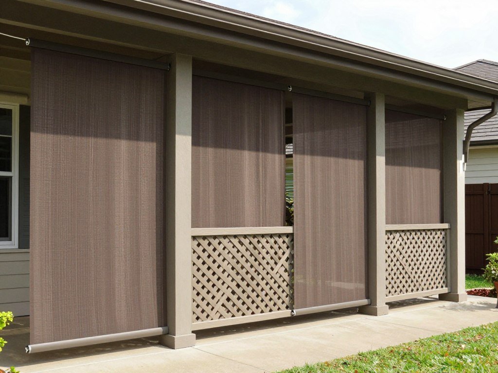 Decorative privacy screens and outdoor curtains