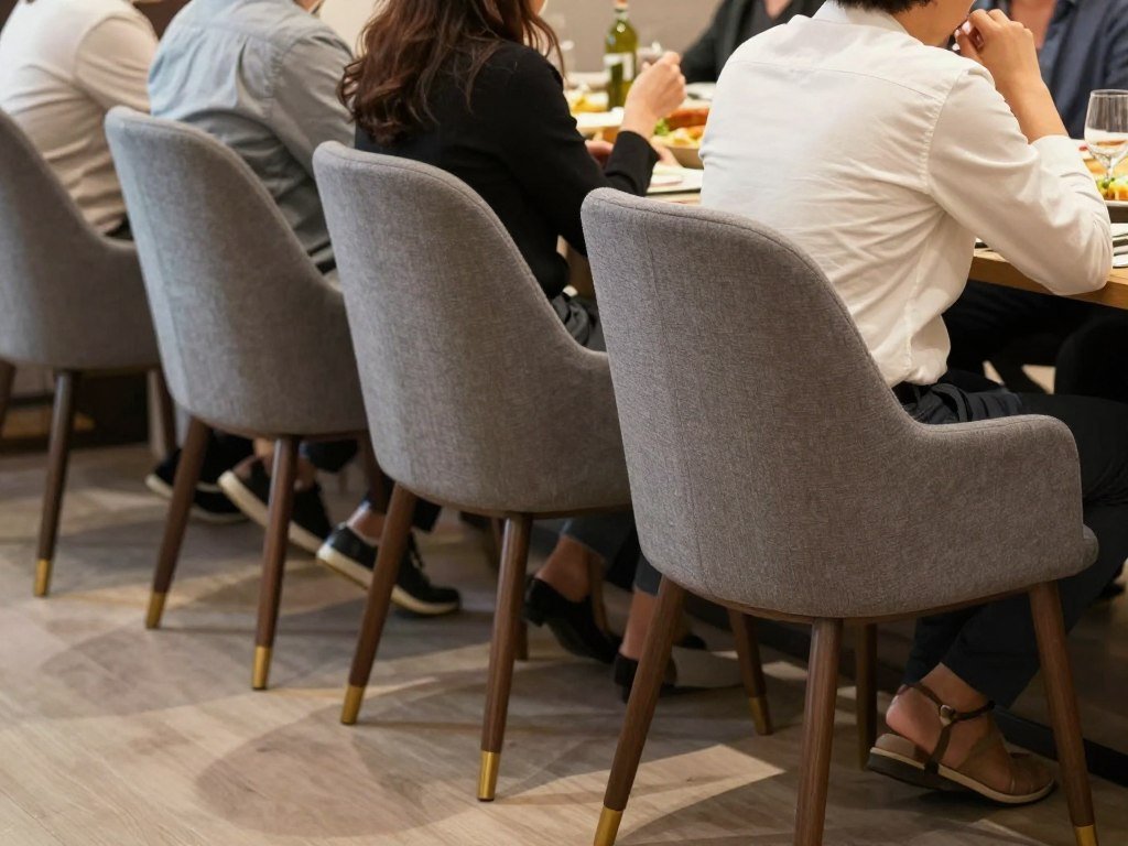 Dining chairs with ergonomic design features for comfort during long meals