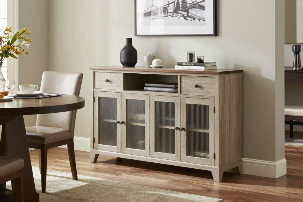 Dining room cabinet in a style that matches the room's overall design aesthetic Dining room cabinet in a style that matches the room's overall design aesthetic