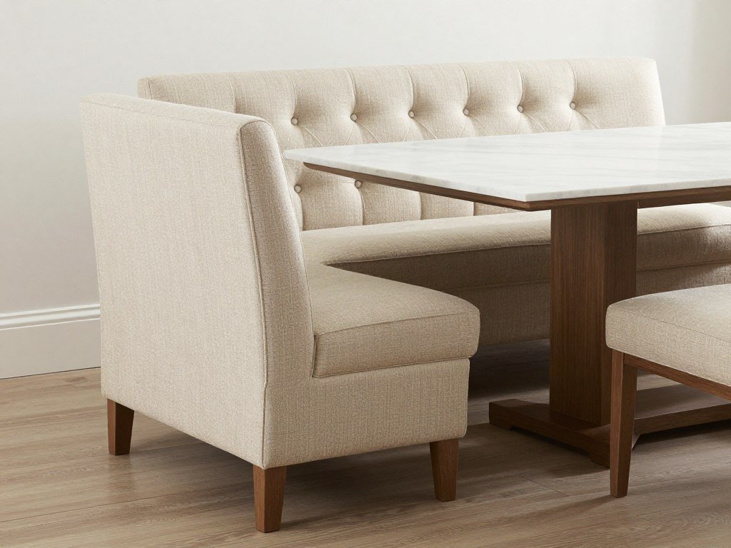 Freestanding dining banquette bench that can be moved as needed