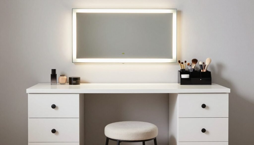 IKEA hack makeup vanity with Alex drawers and custom tabletop IKEA hack makeup vanity with Alex drawers and custom tabletop