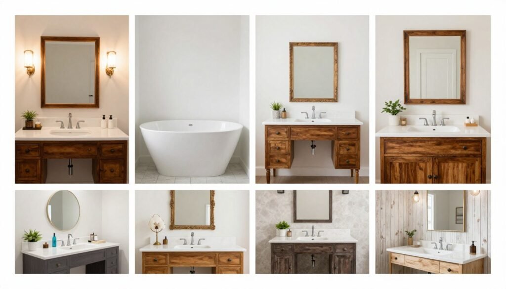 Inspiring collage of various vanity room styles showing the range of possibilities for personal beauty spaces